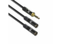 ACT AC3620 audio kabel 0,15 m 3.5mm 2 x 3.5mm Zwart