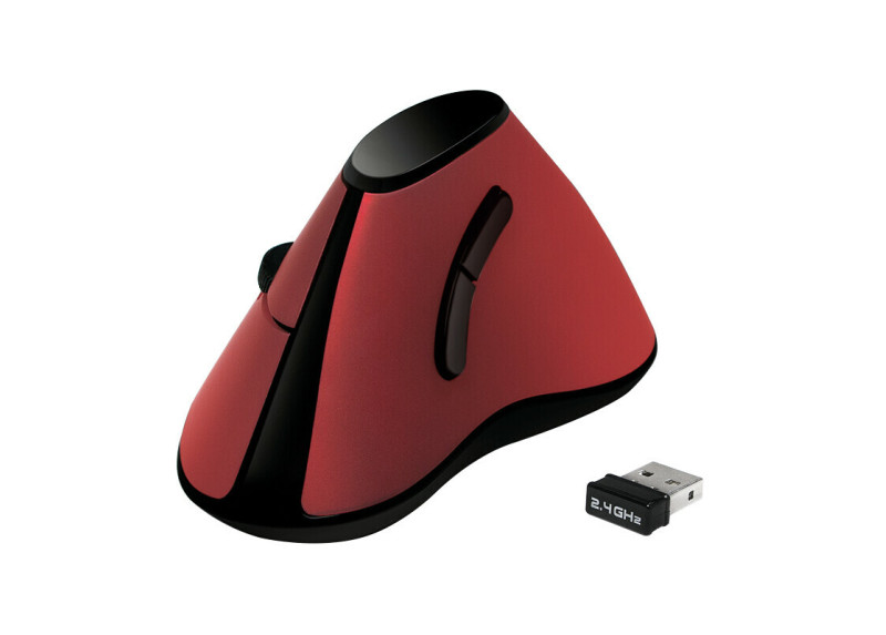 Logilink Ergonomisch Vertikaal Optical USB Rood Wireless