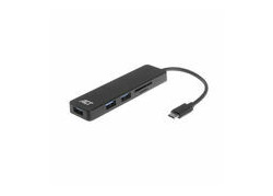 ACT AC6405 interface hub USB 3.2 Gen 1 (3.1 Gen 1) Type-C 5000 Mbit/s Zwart