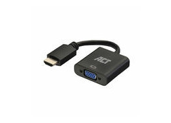 ACT AC7535 video kabel adapter 0,23 m HDMI Type A (Standaard) VGA (D-Sub) Zwart