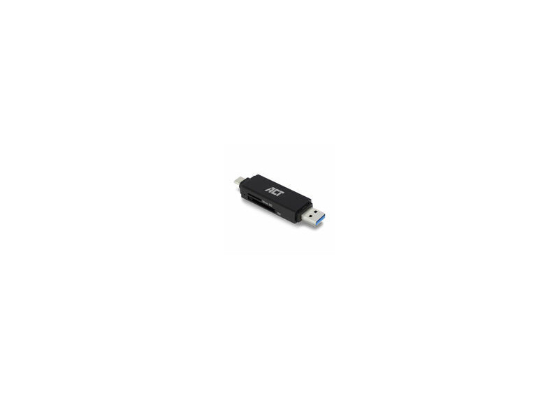 ACT AC6375 geheugenkaartlezer USB 3.2 Gen 1 (3.1 Gen 1) Zwart