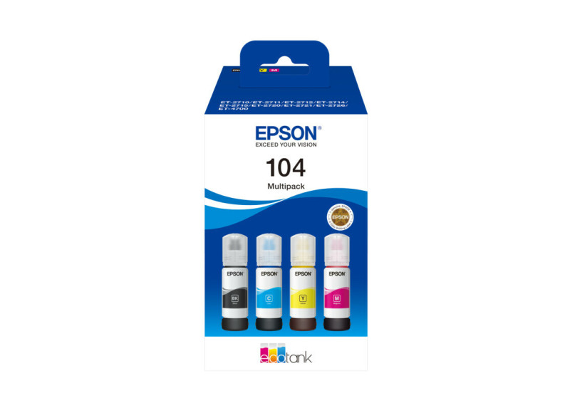 Epson 104 EcoTank Inktfles Multipack 260,0ml (Origineel)