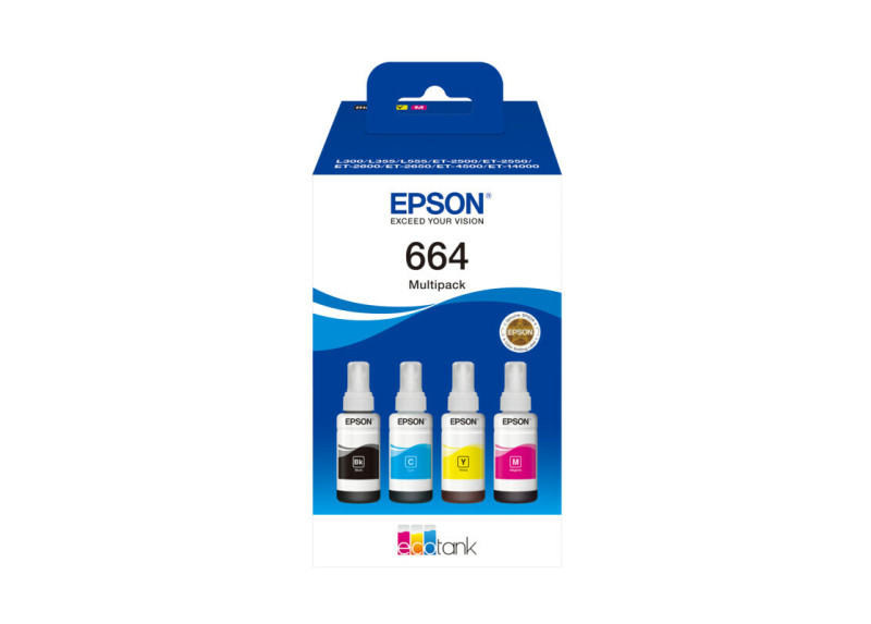 Epson 664 EcoTank Multipack Z/C/M/G 280,0ml (Origineel)