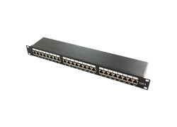 TOE 1U Patch Panel 24-port CAT6A STP Zwart LogiLink