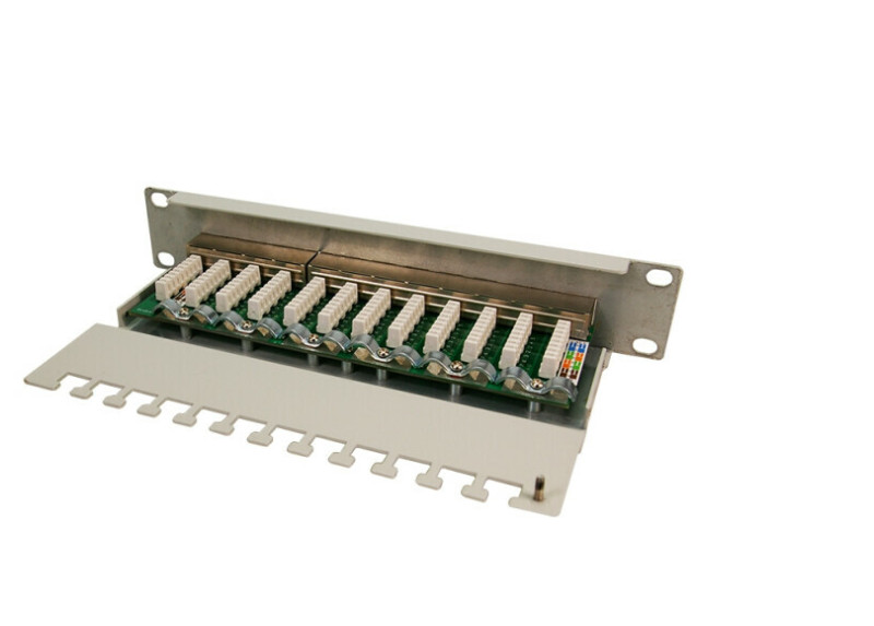 TOE 1U Patch Panel 12-port CAT6 STP Grijs LogiLink