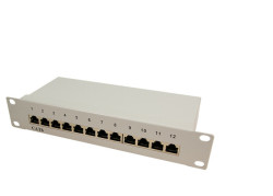 TOE 1U Patch Panel 12-port CAT6 STP Grijs LogiLink