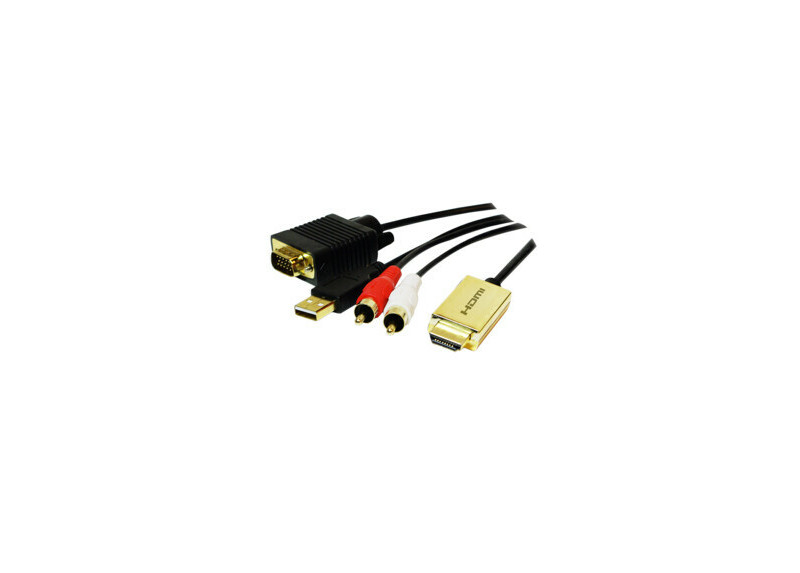 HDMI (M) --> VGA / Audio / USB2.0 2.00m LogiLink