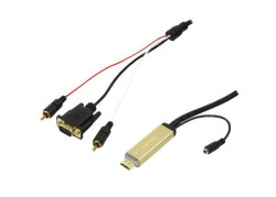 HDMI (M) --> VGA / Audio / USB2.0 2.00m LogiLink