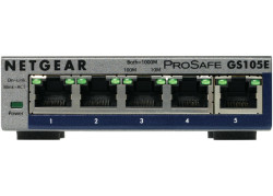 Netgear ProSAFE Managed Plus Switch - GS105E - 5 Gigabit Ethernet poorten