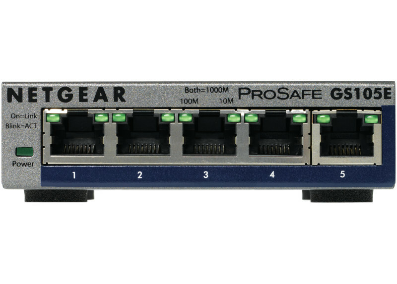 Netgear ProSAFE Managed Plus Switch - GS105E - 5 Gigabit Ethernet poorten