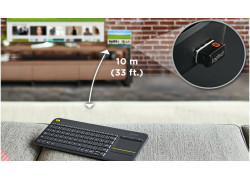 BE KB Logitech K400 Touch Plus Zwart draadloos Retail