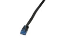 RJ45 10.00m Zwart Cat5e U/UTP Flat LogiLink