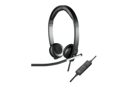 Logitech H650E Headset Hoofdband Zwart, Zilver