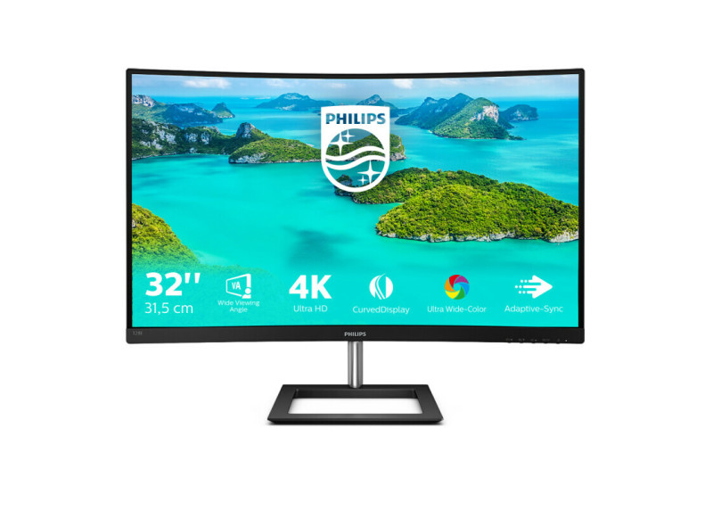 32" Philips 328E1CA/00 Curved/4K/DP/2xHDMI/Speaker