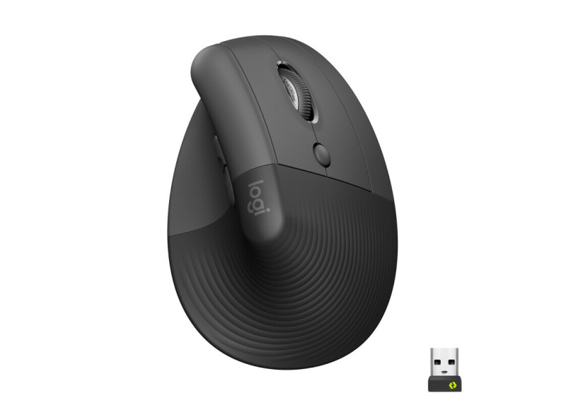 Logitech Lift Vertical Ergonomic Zwart Retail Wireless