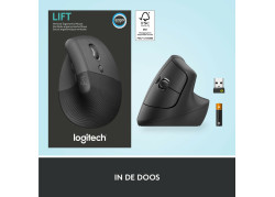 Logitech Lift Vertical Ergonomic Zwart Retail Wireless