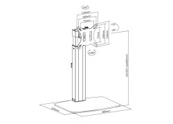 ACT AC8331 flat panel bureau steun 81,3 cm (32") Vrijstaand Zwart