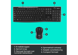 DE DT Logitech MK270 Zwart draadloos Retail