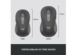 Logitech M650 (L) Optical Bluetooth Zwart Ret. Wireless