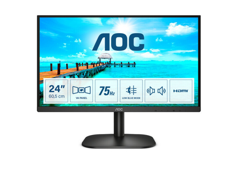 AOC B2 24B2XDAM LED display 60,5 cm (23.8") 1920 x 1080 Pixels Full HD Zwart