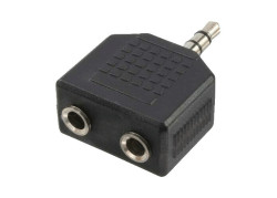 Adapter 3,5 mini jack 1x <--> 2x 3,5 mini jack LogiLink