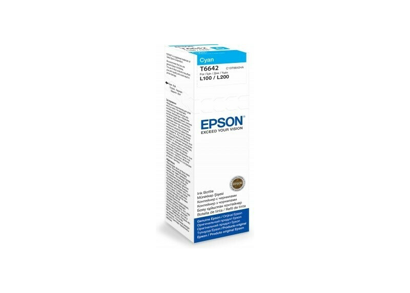 Epson T6642 EcoTank Inktfles Cyaan 70,0ml (Originell)