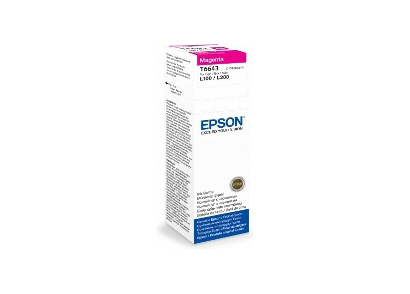 Epson T6643 EcoTank Inktfles Magenta 70,0ml (Origineel)