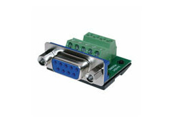 9 polige D-sub connector female met schroefcontacten