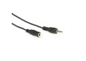 ACT 3 meter audio aansluitkabel 1x 3.5mm stereo jack male - 1x 3.5mm stereo jack female