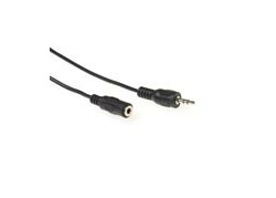 ACT 3 meter audio aansluitkabel 1x 3.5mm stereo jack male - 1x 3.5mm stereo jack female