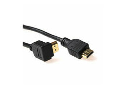 ACT 2 meter HDMI High Speed kabel v2.0 HDMI-A male haaks to HDMI-A male recht