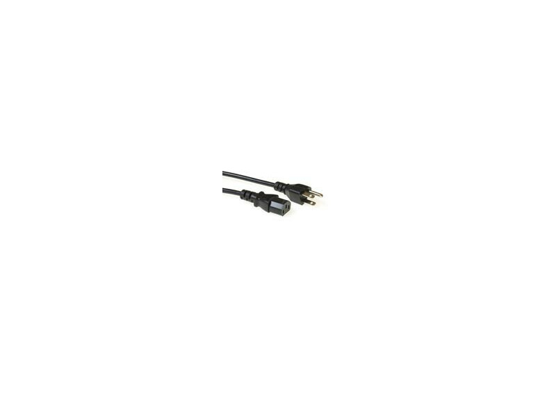 ACT Netsnoer USA connector - C13 zwart 2,5 m