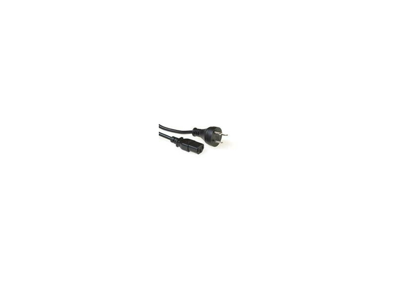 ACT Netsnoer Deense connector - C13 zwart 2,5 m