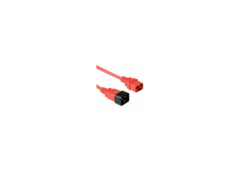 ACT Netsnoer C19 - C20 rood 1,8 m