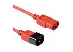 ACT Netsnoer C13 - C14 rood 1,8 m