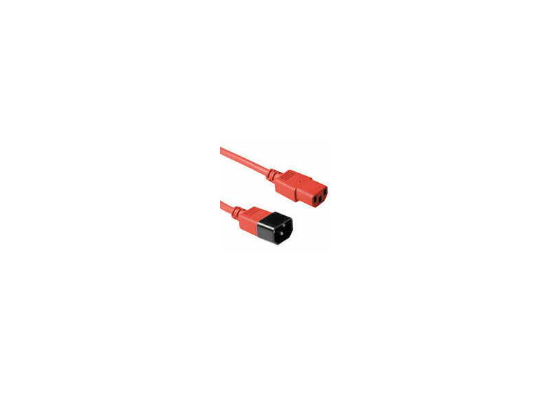 ACT Netsnoer C13 - C14 rood 3 m