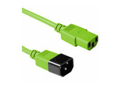 ACT Netsnoer C13 - C14 groen 0,6 m