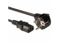 ACT Netsnoer LSZH mains connector CEE 7/7 male (haaks) - C13 zwart 1 m