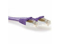 ACT Paarse 0,50 meter SFTP CAT6A patchkabel snagless met RJ45 connectoren