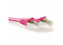 ACT Roze 0,50 meter SFTP CAT6A patchkabel snagless met RJ45 connectoren