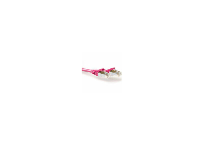 ACT Roze 0,50 meter SFTP CAT6A patchkabel snagless met RJ45 connectoren