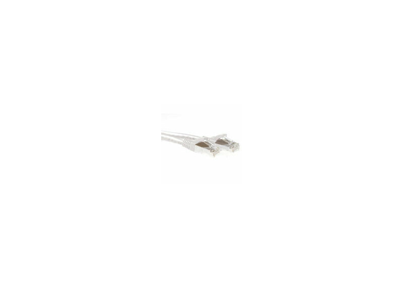 ACT Witte 0,5 meter SFTP CAT6A patchkabel snagless met RJ45 connectoren