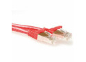 ACT Rode 0,5 meter SFTP CAT6A patchkabel snagless met RJ45 connectoren