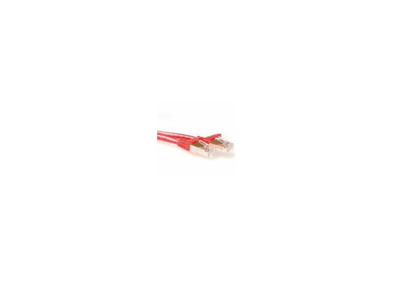 ACT Rode 0,5 meter SFTP CAT6A patchkabel snagless met RJ45 connectoren