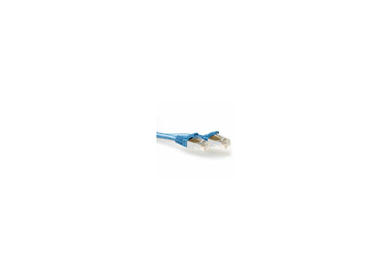 ACT Blauwe 0,5 meter SFTP CAT6A patchkabel snagless met RJ45 connectoren