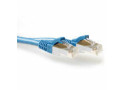 ACT Blauwe 1 meter SFTP CAT6A patchkabel snagless met RJ45 connectoren