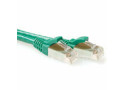 ACT Groene 0,5 meter SFTP CAT6A patchkabel snagless met RJ45 connectoren