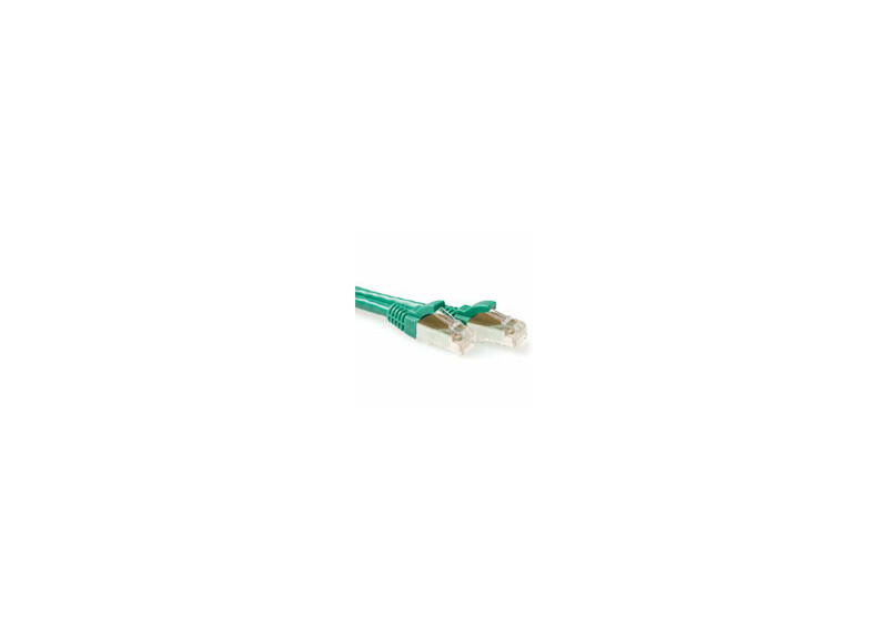 ACT Groene 1 meter SFTP CAT6A patchkabel snagless met RJ45 connectoren