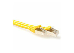 ACT Gele 0,5 meter SFTP CAT6A patchkabel snagless met RJ45 connectoren