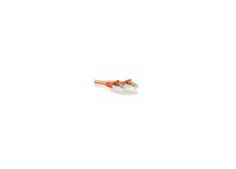 ACT Oranje 0,5 meter LSZH SFTP CAT6A patchkabel snagless met RJ45 connectoren